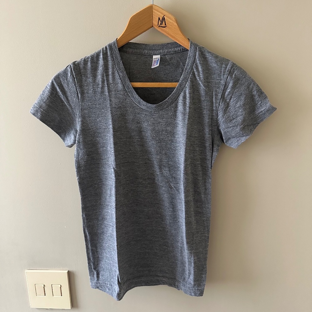 American Apparel The Track Shirt Short Sleeve T-Shirt - Gray